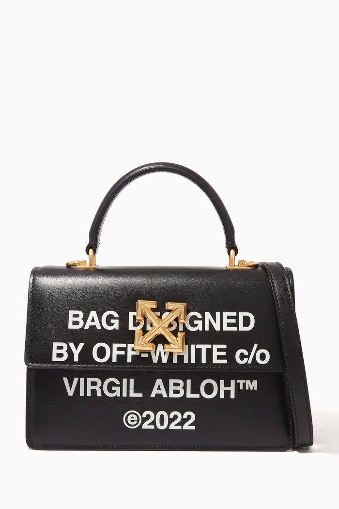 

Jitney 1.4 Met Quote Top-handle Bag in Calf Leather, Black