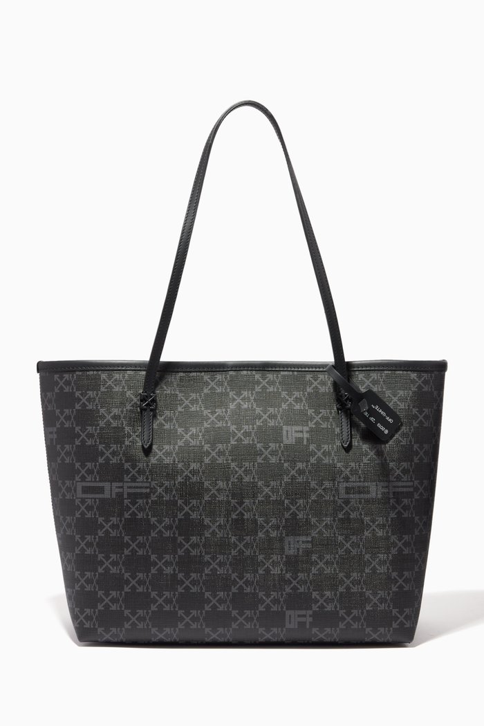 

Day Off 33 Tote Bag in Logo Monogram Leather, Black