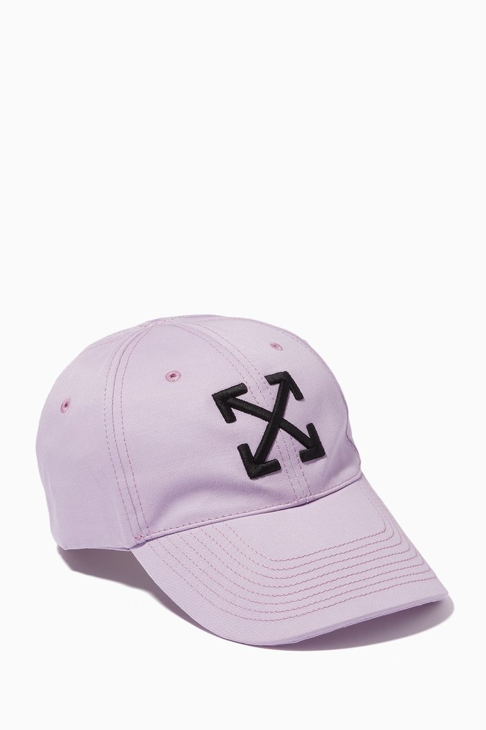 

Arrow Baseball Cap in Cotton, Purple
