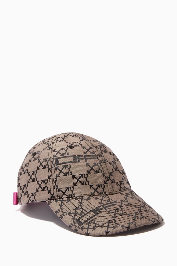 

Arrows Monogram Baseball Cap in Cotton Twill, Brown