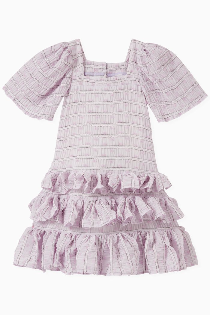 

Tiered Ruffles Dress, Purple