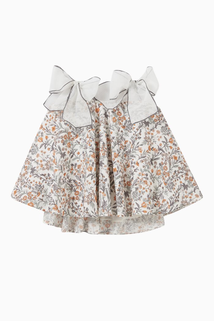 

Floral Bow Dress in Cotton, Multicolour