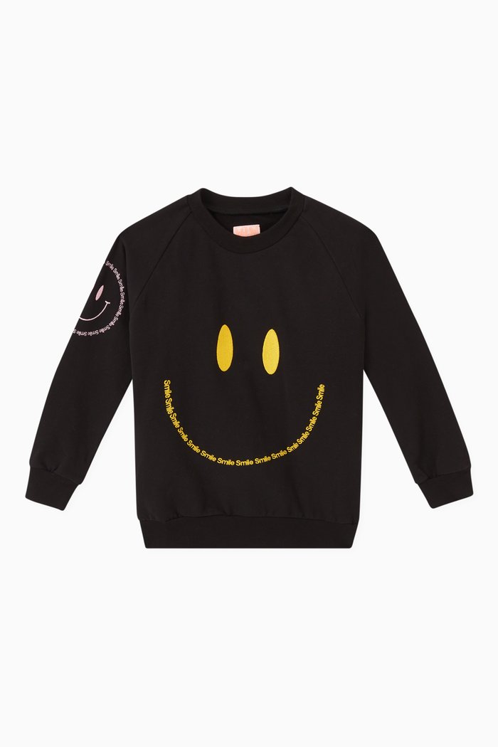 

Optimists Smiley Sweatshirt, Black