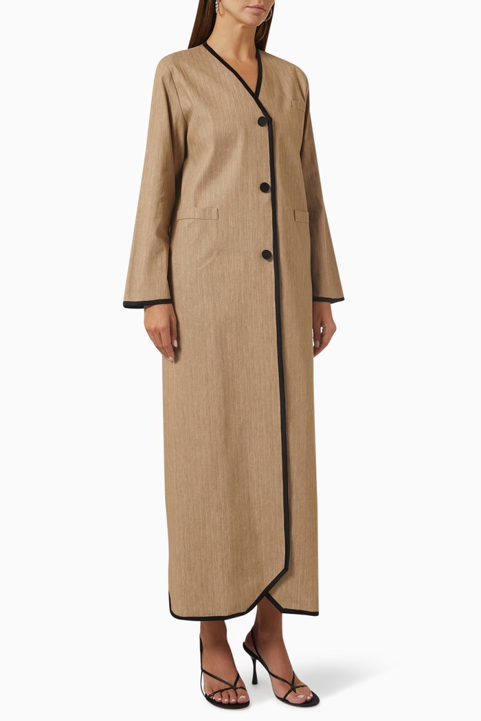 

Structured Abaya, Brown