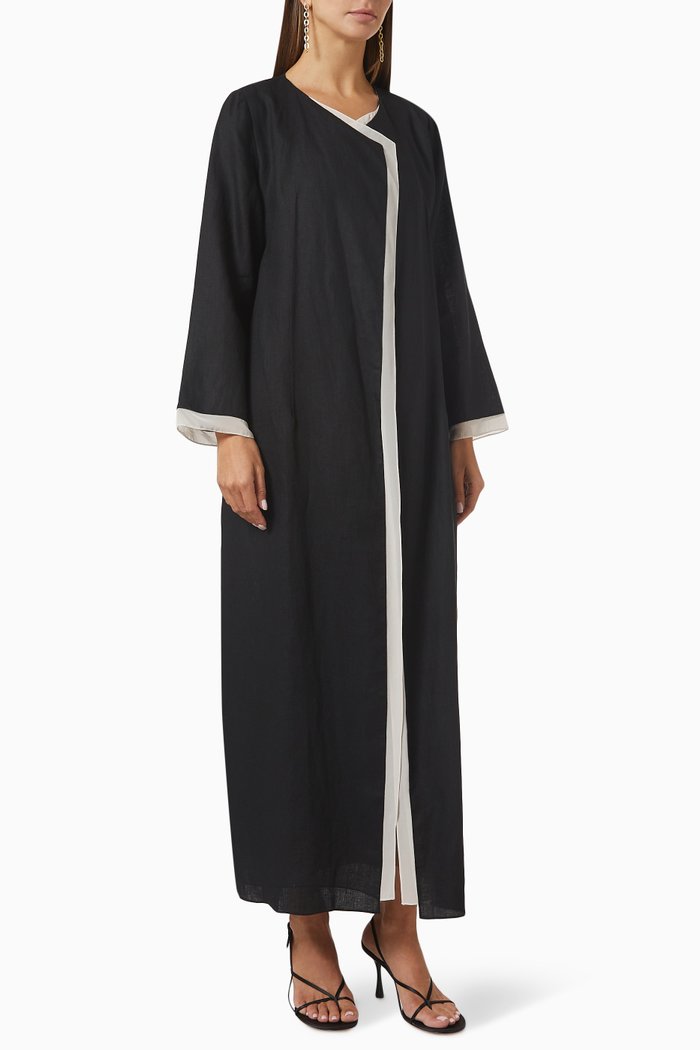 

Abaya in Linen, Black