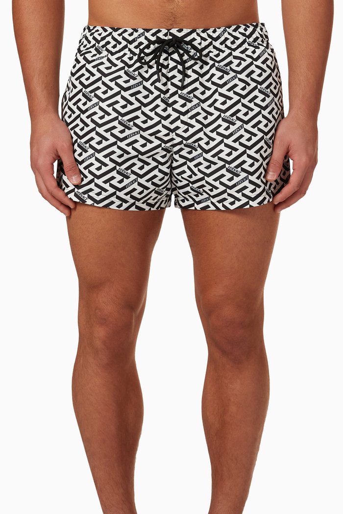 

La Greca Swim Shorts in Nylon, Black
