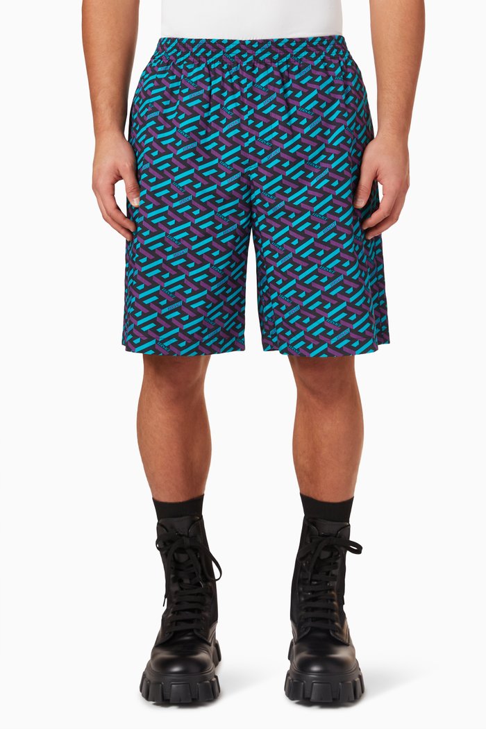 

La Greca Shorts in Cotton, Multicolour