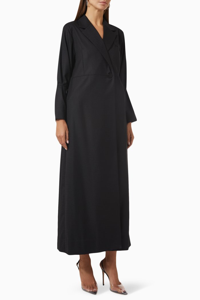 

Long Sleeve Suit Abaya, Black