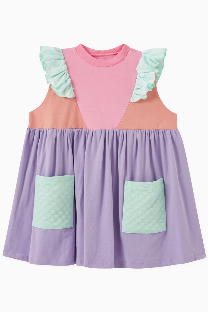 

Clementine Colour-block Dress, Purple