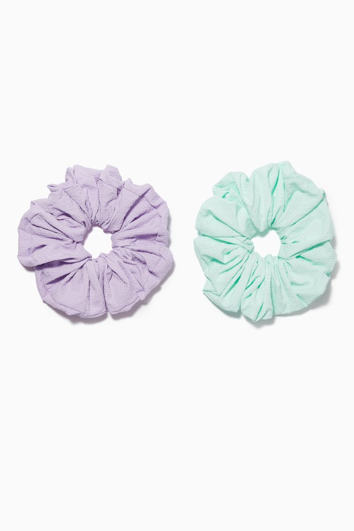 

Mega Scrunchie Set in Cotton, Green