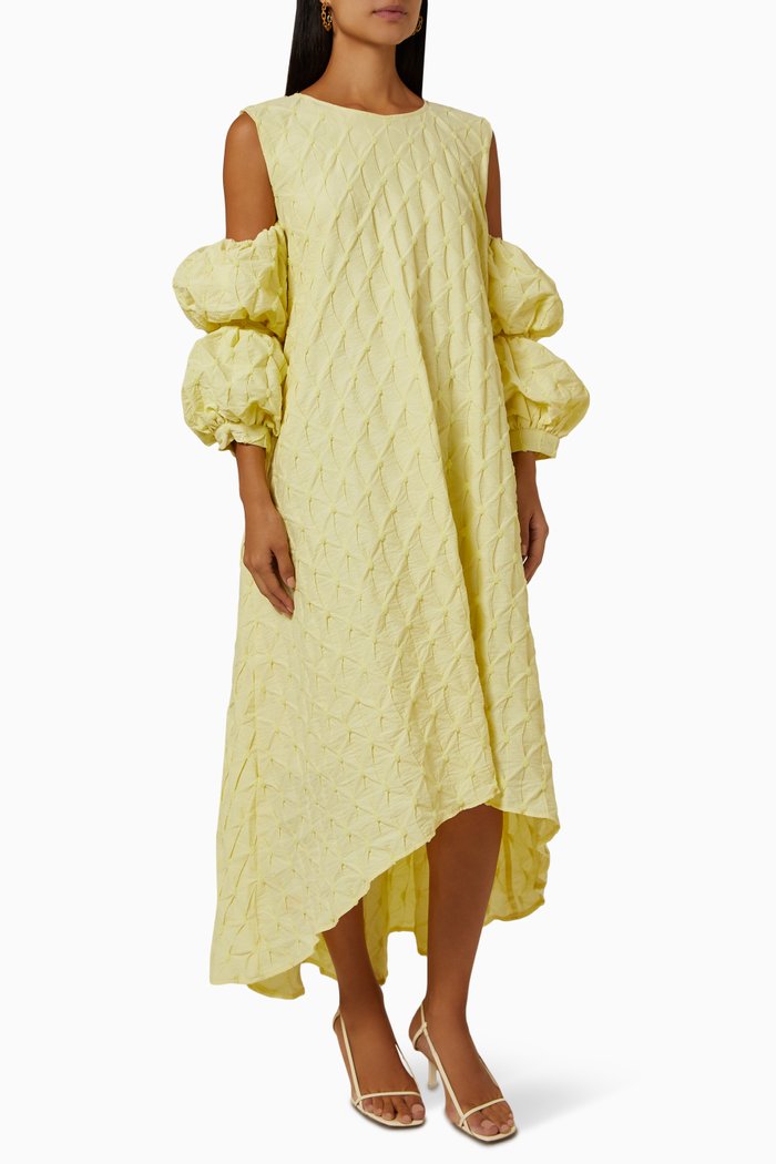 

Dahlia Cold-shoulder Dress, Yellow