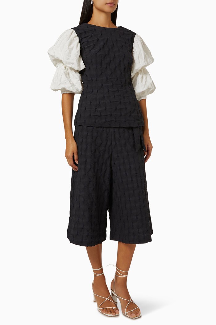 

Dahlia Blouse & Shorts Set, Black