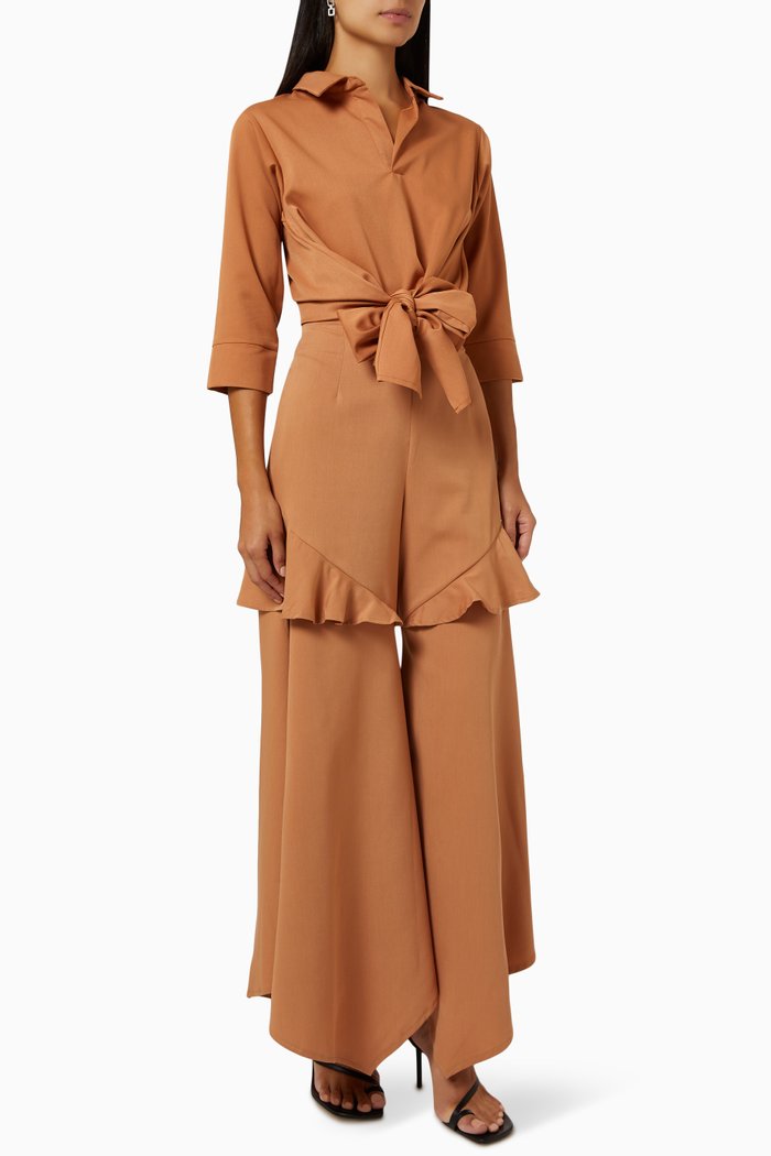 

Diva Top & Pants Set, Brown