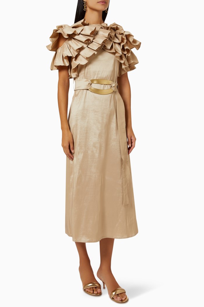 

Rosettes Dress, Neutral