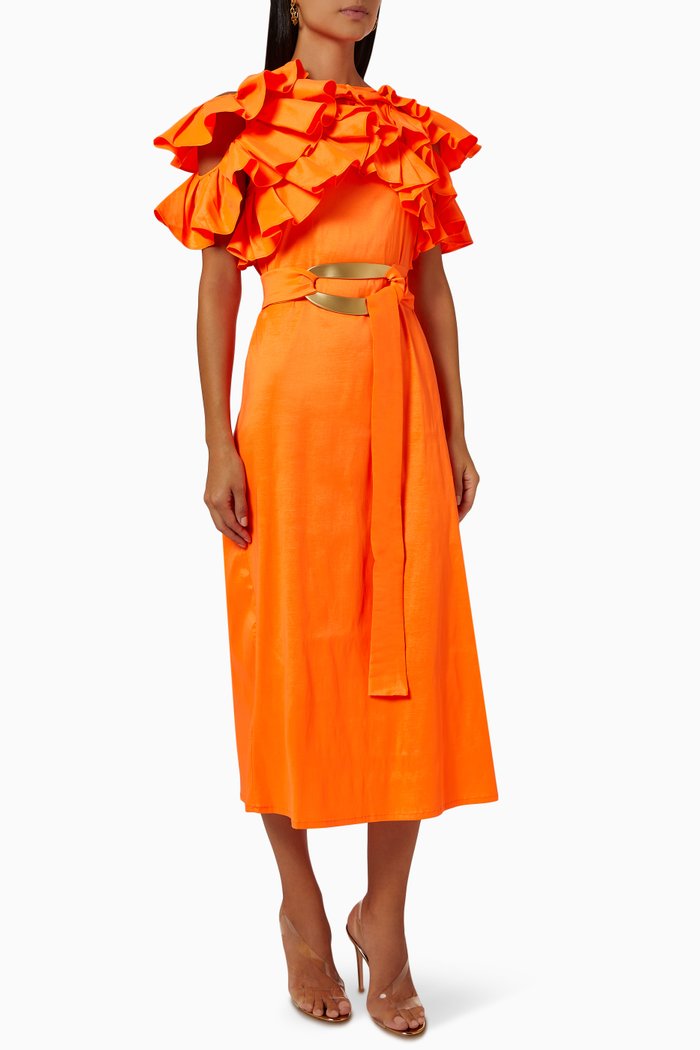 

Rosettes Dress, Orange