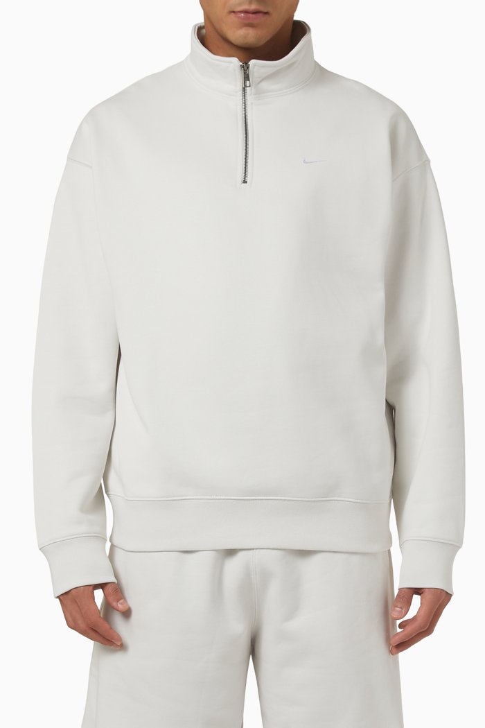 

Solo Swoosh 1/4-zip Top in Frech Terry-jersey, Neutral