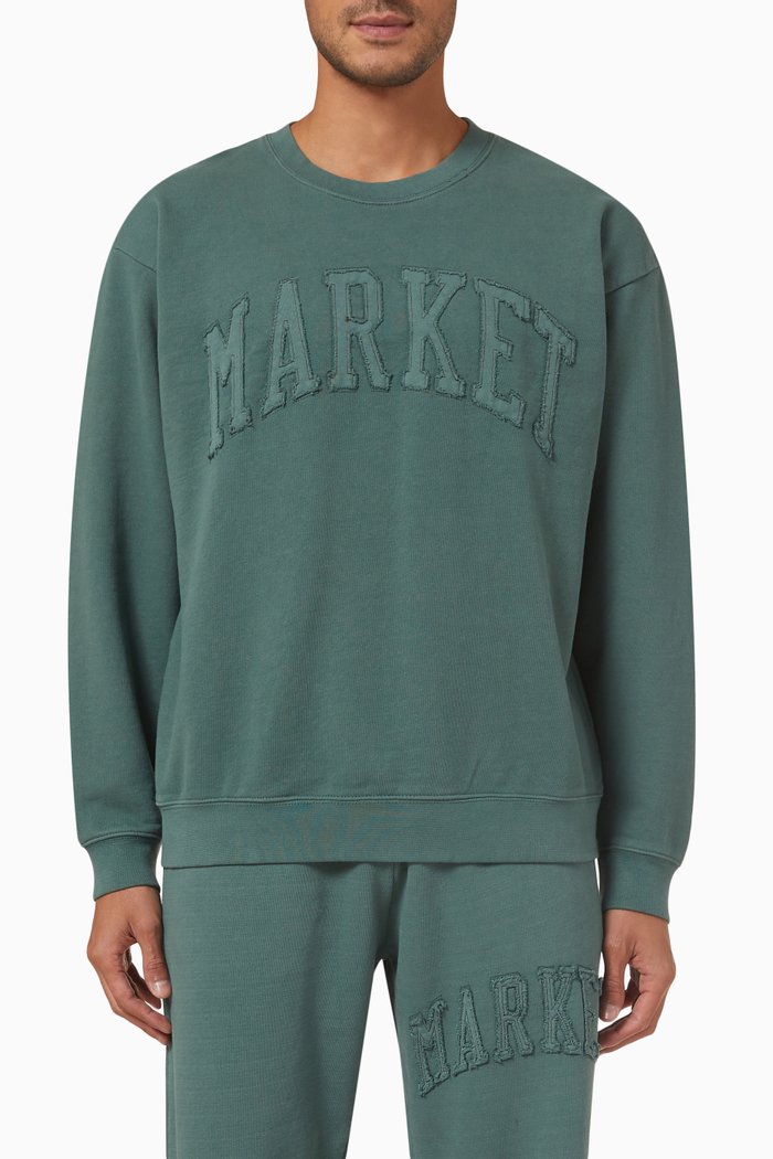 

Logo Sweatshirt in Cotton, Green