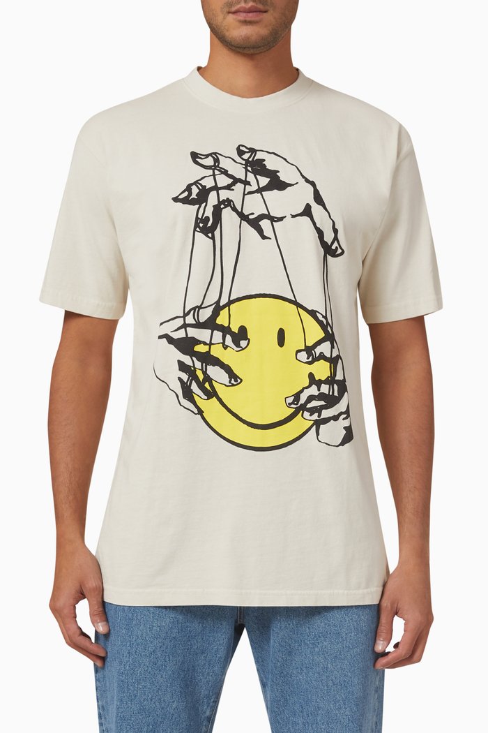 

Smiley Marionette T-shirt in Cotton, White