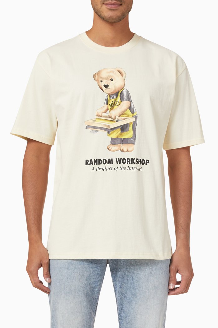 

Workshop Bear T-shirt in Cotton, Neutral