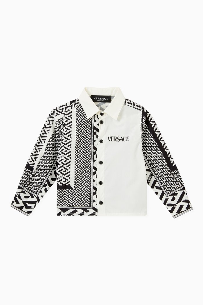 

La Greca Polo Shirt in Cotton, White