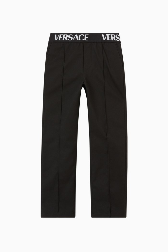 

Medusa Logo Pants in Cotton, Black