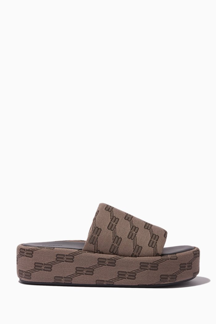 Rise Sandals in BB-monogram Leather, Neutral