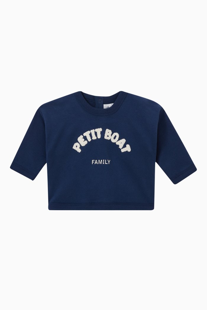 

Logo Detail Sweatshirt in Cotton, Blue