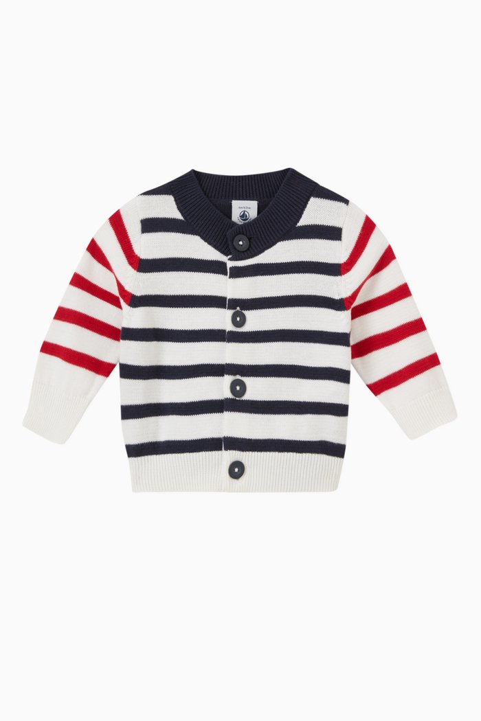 

Striped Cardigan in Cotton, Multicolour