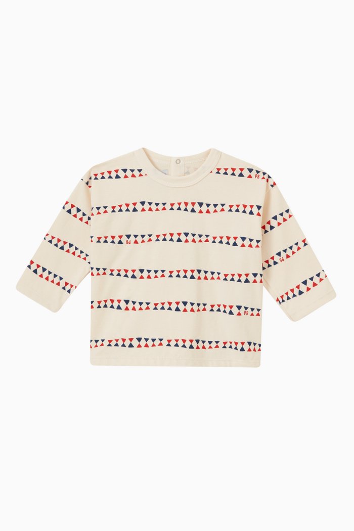 

Geometric Print T-Shirt in Cotton, Multicolour