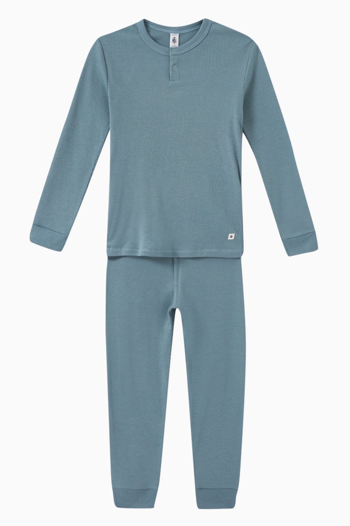 

Pyjamas in Cotton Lyocell, Set of 2, Blue
