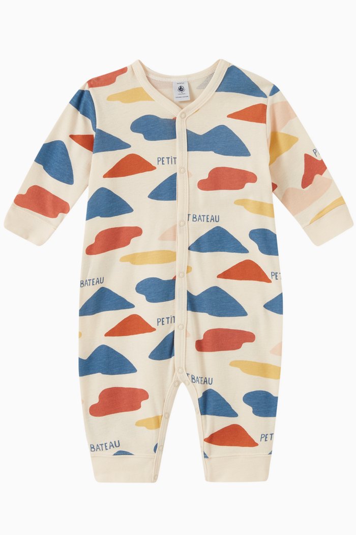 

Abstract Print Romper in Organic Cotton, Multicolour