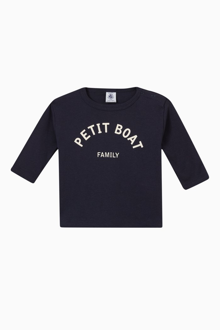 

Logo Print T-shirt in Organic Cotton, Blue
