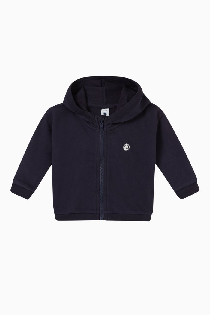 

Logo Detail Hoodie in Organic Cotton, Blue