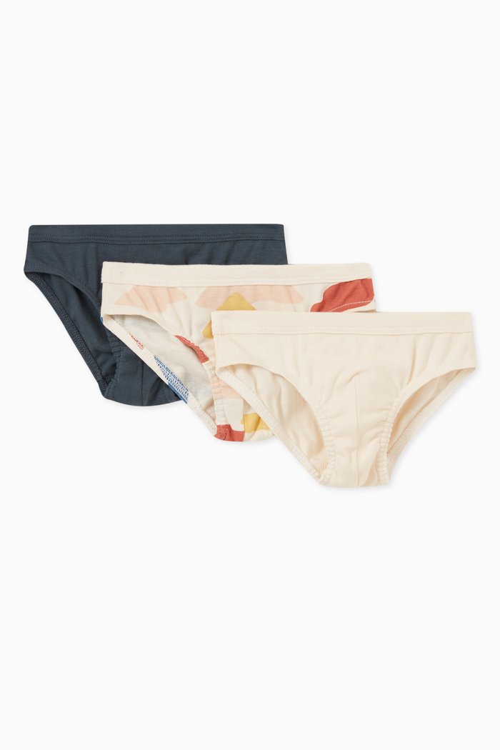 

Briefs in Cotton, Set of 3, Multicolour