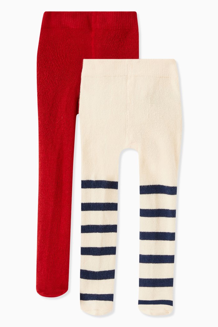 

Tights in Cotton Blend, Set of 2, Multicolour