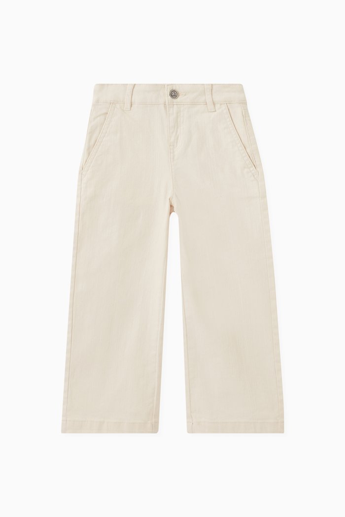 

Flared Jeans in Cotton-denim, Neutral