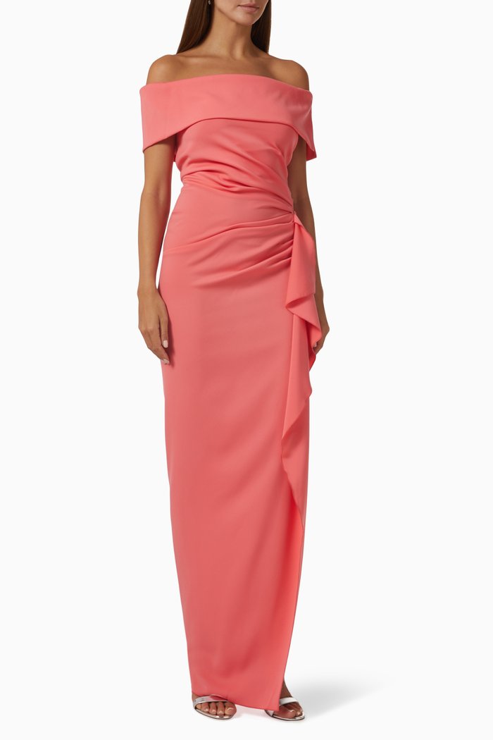 

Off-Shoulder Gown in Jersey, Pink