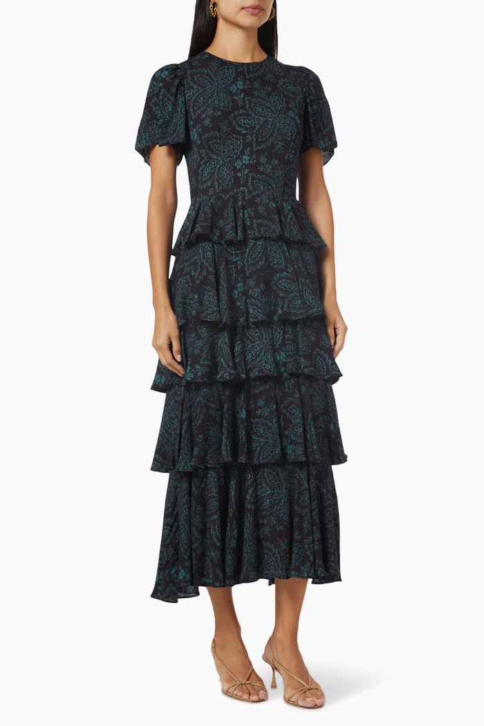 

Serena Maxi Dress in Viscose, Black