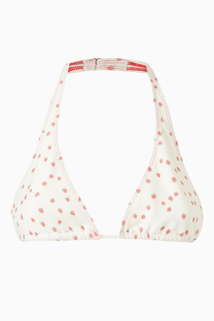 

Harlow Bikini Top in Terry, White