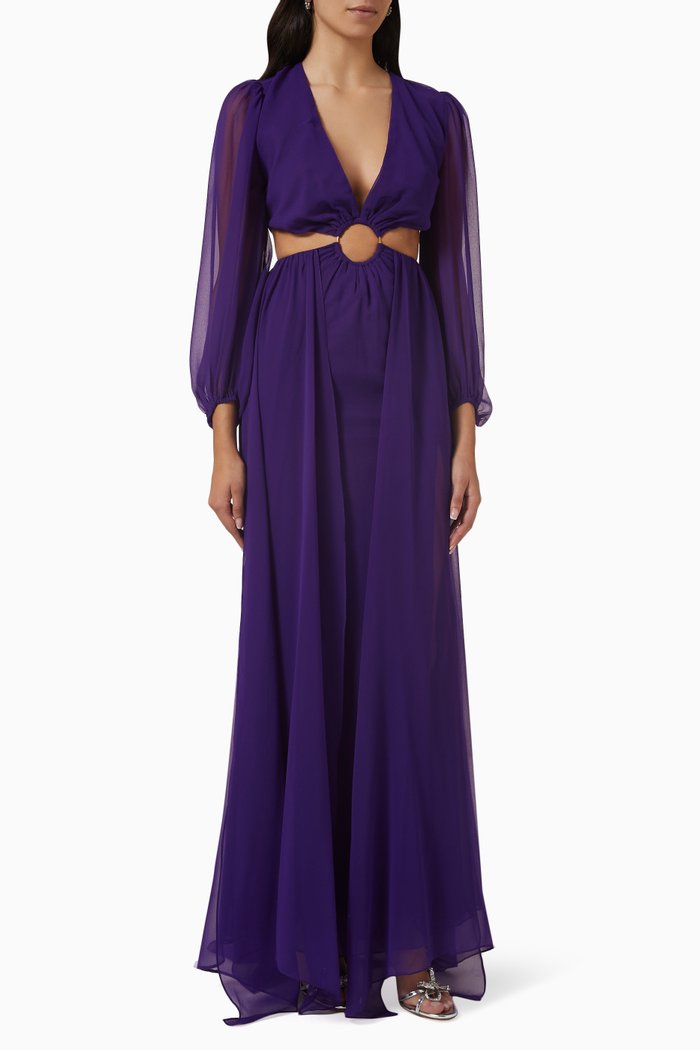 

Farrah Dress in Chiffon, Purple