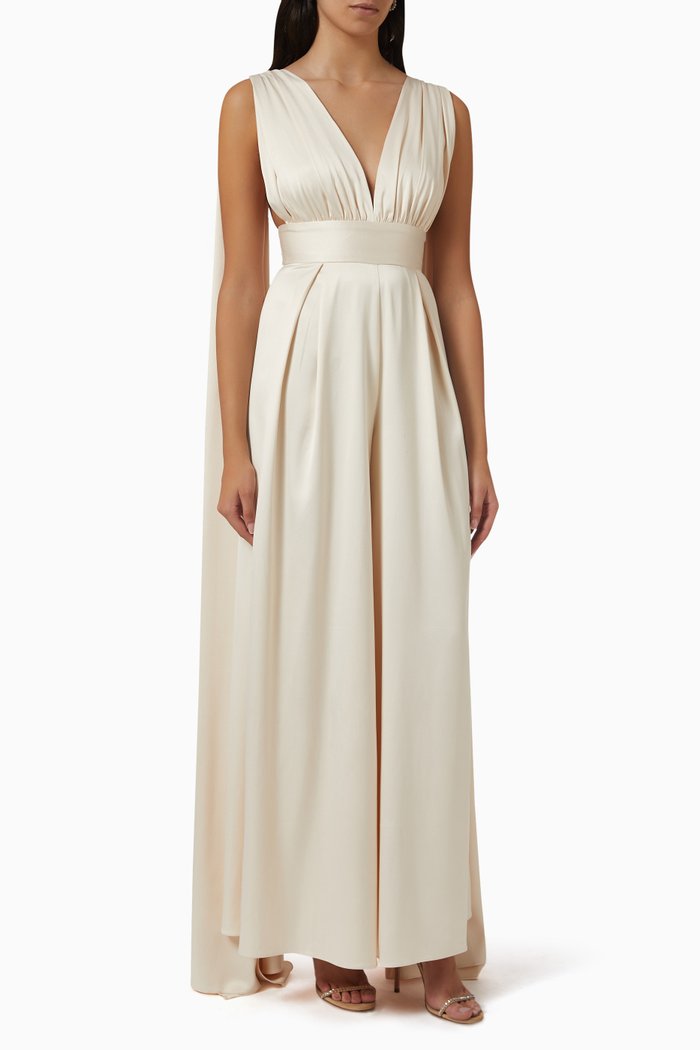 

Ari Jumpsuit in Satin, Neutral