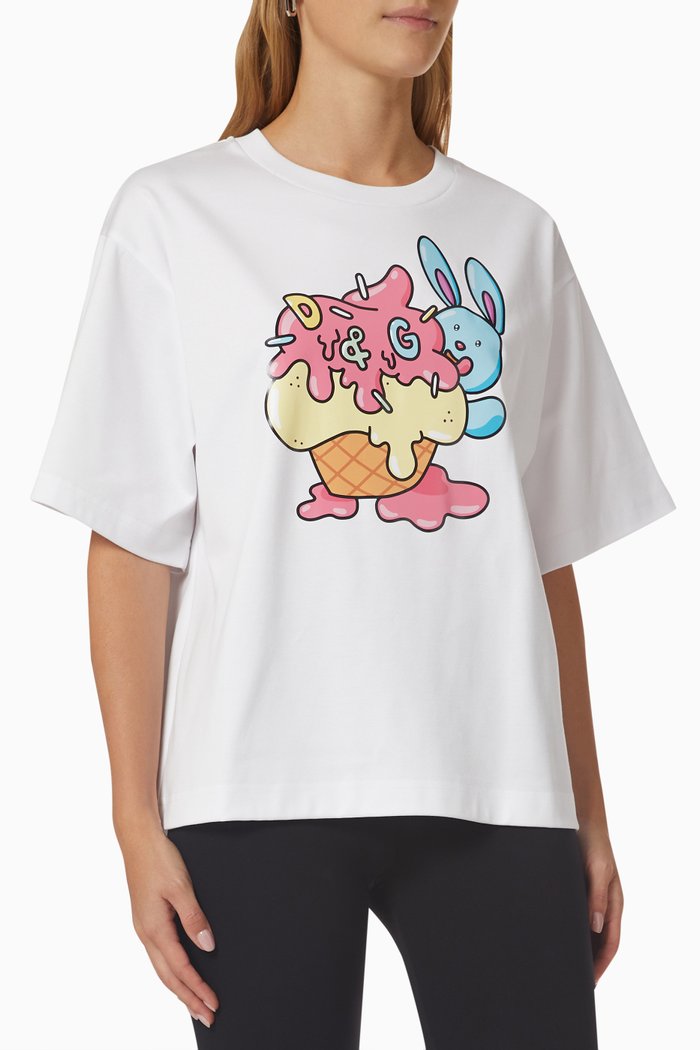 

Gianpiero D’Alessandro Logo Printed T-shirt in Jersey, White