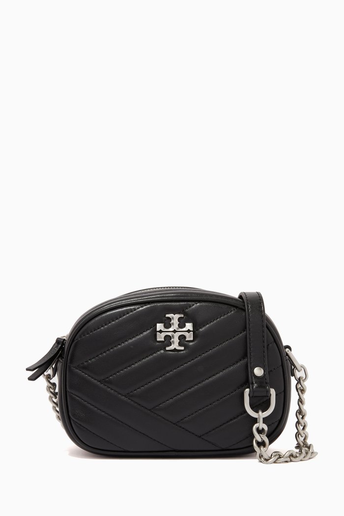 

Small Kira Camera Bag in Quilted Leather, Black