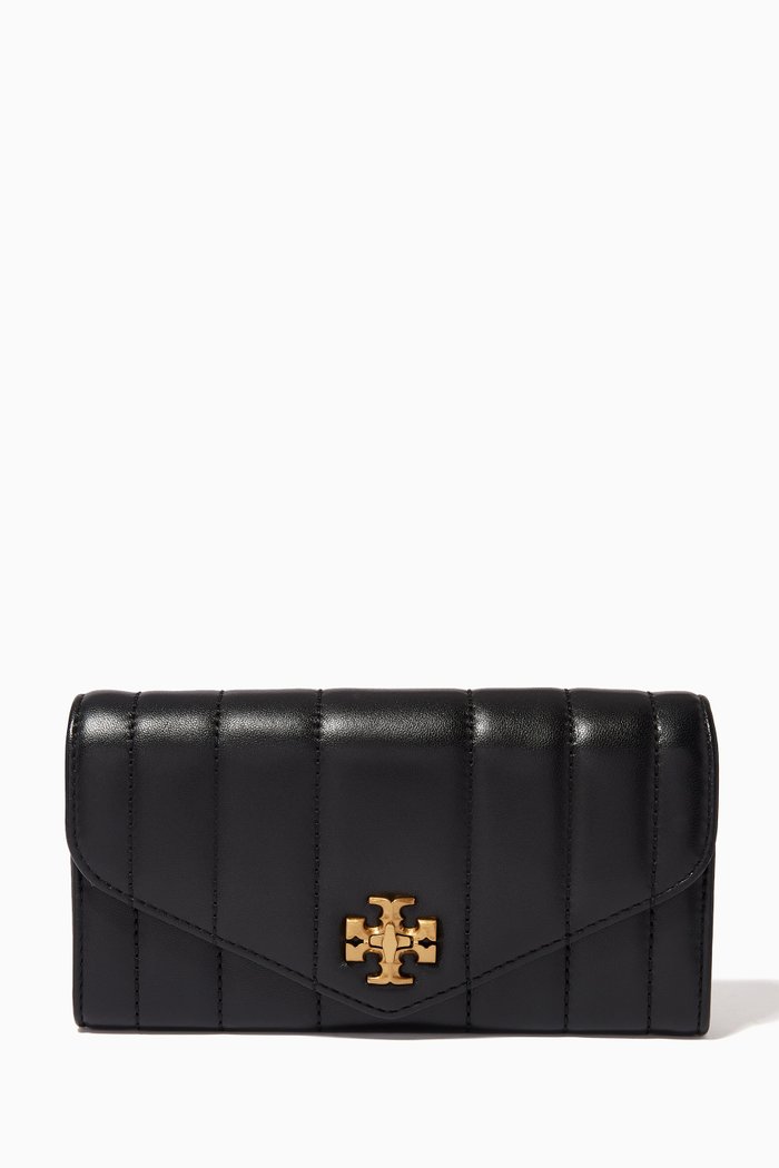 

Kira Envelope Wallet in Quilted Leather, Black