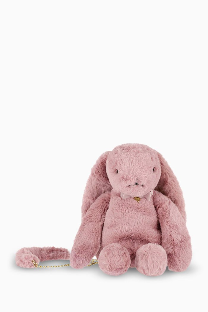 

Daisy Rabbit Crossbody Bag in Faux-fur, Pink