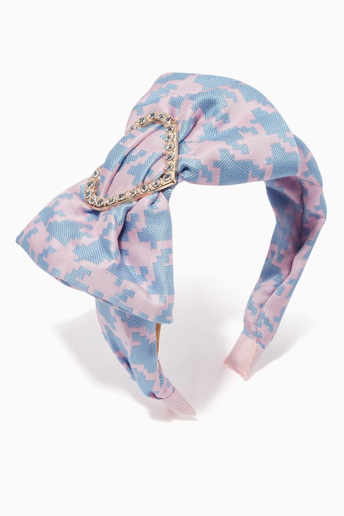

Lana Houndstooth Headband, Blue