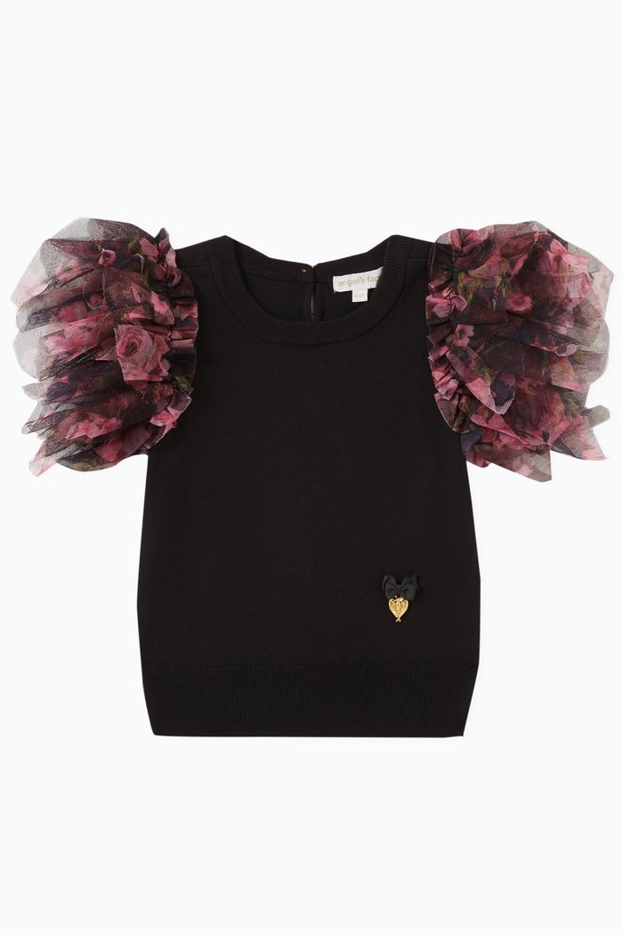 

Nakita Kew Top in Cotton-knit, Black