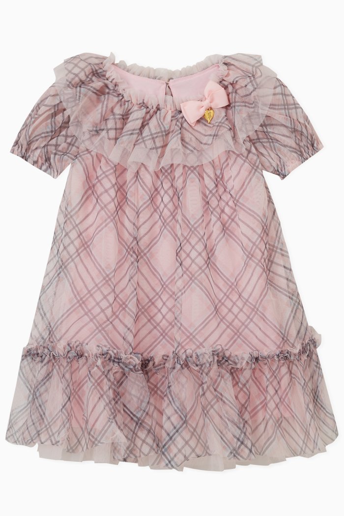 

Marta Tartan Dress in Tulle, Pink