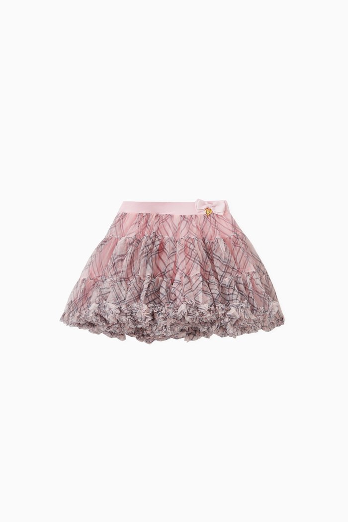 

Nancy Tartan Tutu Skirt in Tulle, Pink