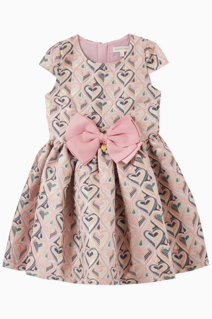 

Sparkle Heart Dress in Jacquard, Pink